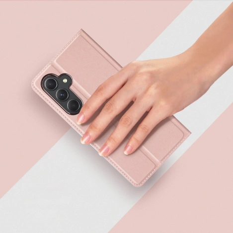 Etui Dux Ducis Skin Pro do Samsung A35 5G z klapką - różowe