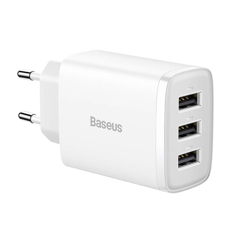 Baseus Compact Charger 3U 17W EU White