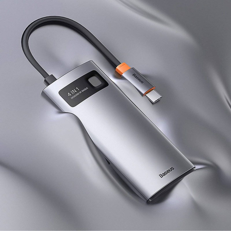 Baseus Metal Gleam Series 4 in 1 HUB Dockingstation USB Typ C – 4 x USB 3.2 Gen. 1 (WKWG070013)
