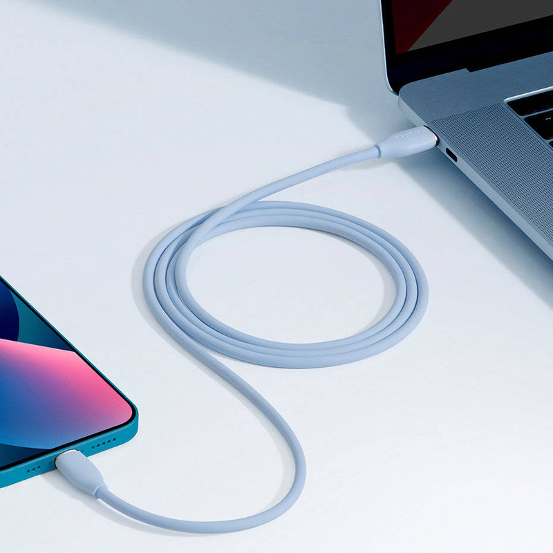 Baseus cable, USB Type C - Lightning 20W cable, 1.2 m long Jelly Liquid Silica Gel - black