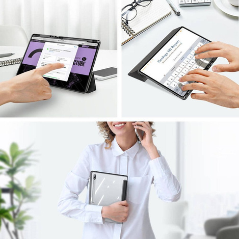 Etui SAMSUNG GALAXY TAB S8 ULTRA 14.6 X900 / X906 Dux Ducis Toby Portfel z Klapką Książkowe Skóra Ekologiczna czarne