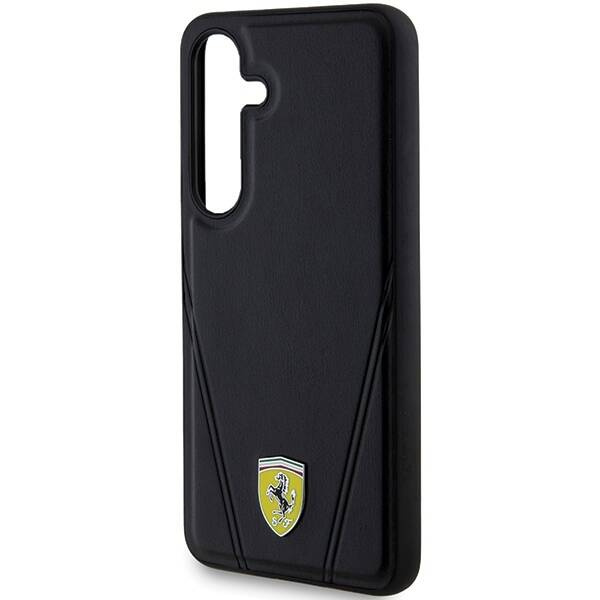 Oryginalne Etui FERRARI hardcase Hot Stamp V Lines MagSafe FEHMS24SP3BAK do Samsung Galaxy  S24 Czarny