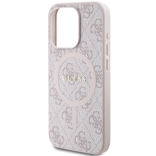 Oryginalne Etui GUESS Hardcase GUHMP14XG4GFRP do iPhone 14 Pro Max (Kompatybilny z Magsafe / 4G Ring classic logo / różowy)