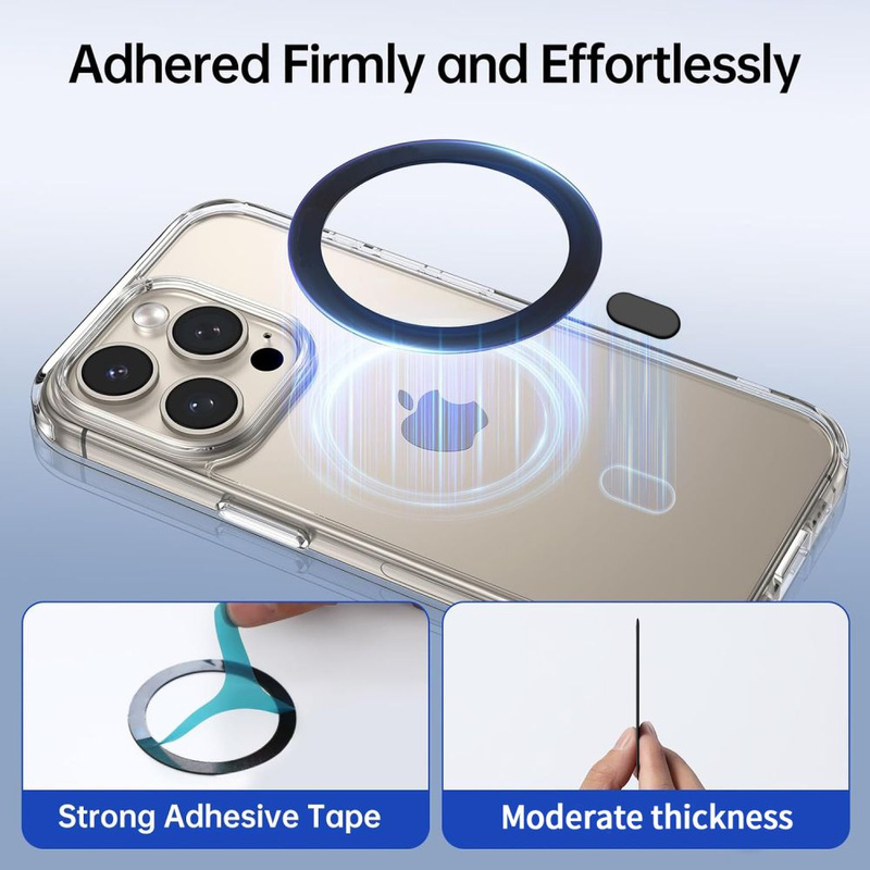 Uniwersalna Blaszka Magnetyczna / Ring MagSafe do Smartfona Tech-Protect Magmat biała