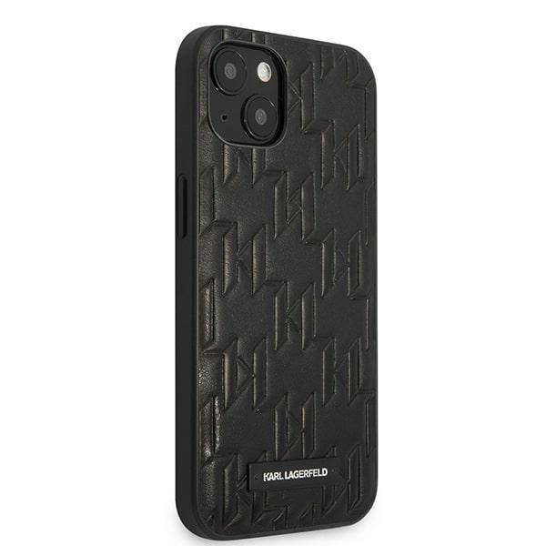 Karl Lagerfeld KLHCP13SMNMP1K iPhone 13 mini 5,4&quot; Hardcase schwarz / schwarzes Monogram Plaque
