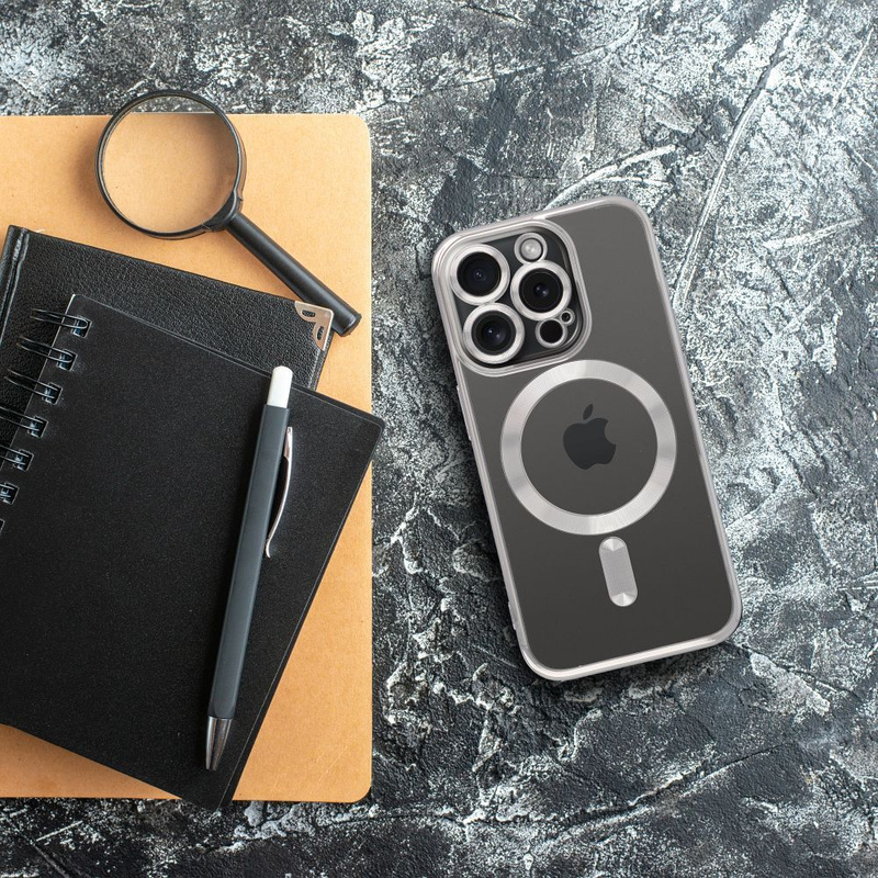 Futerał Electro Mag Cover kompatybilny z MagSafe do IPHONE 15 PRO tytanowy
