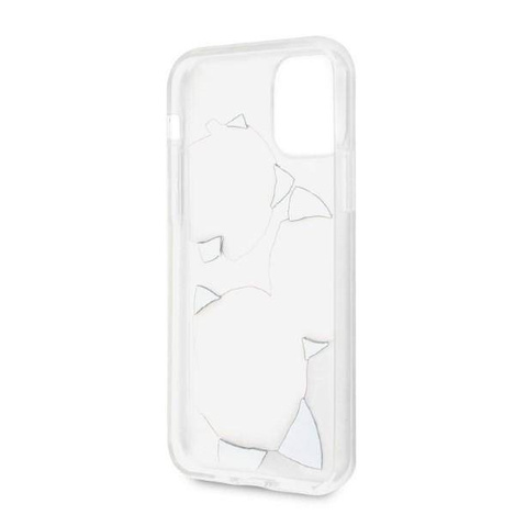 Original Case IPHONE 11 PRO Guess Hardcase Flower Desire Pink & White Rose transparent