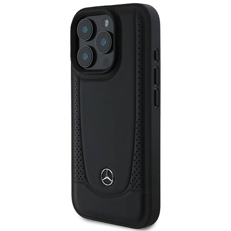 Mercedes nakładka do iPhone 16 Pro 6,3&quot; MEHCP16LARMBK Hardcase Leather Urban czarna