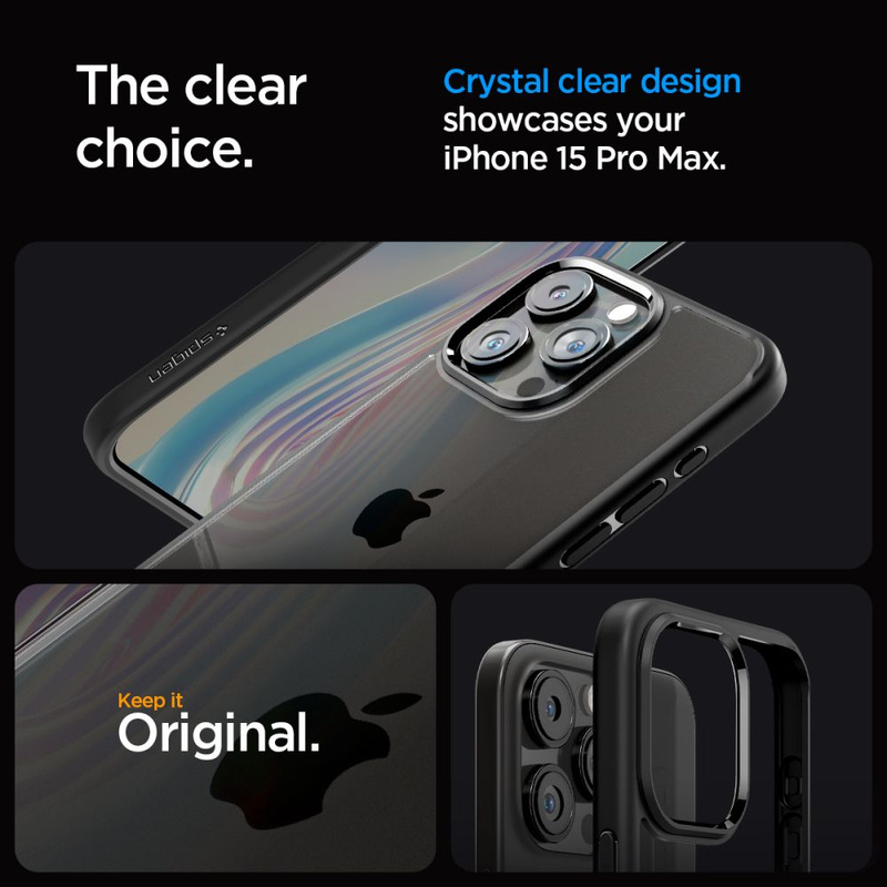 Spigen ULTRA HYBRID IPHONE 15 PRO MAX MATTSCHWARZ