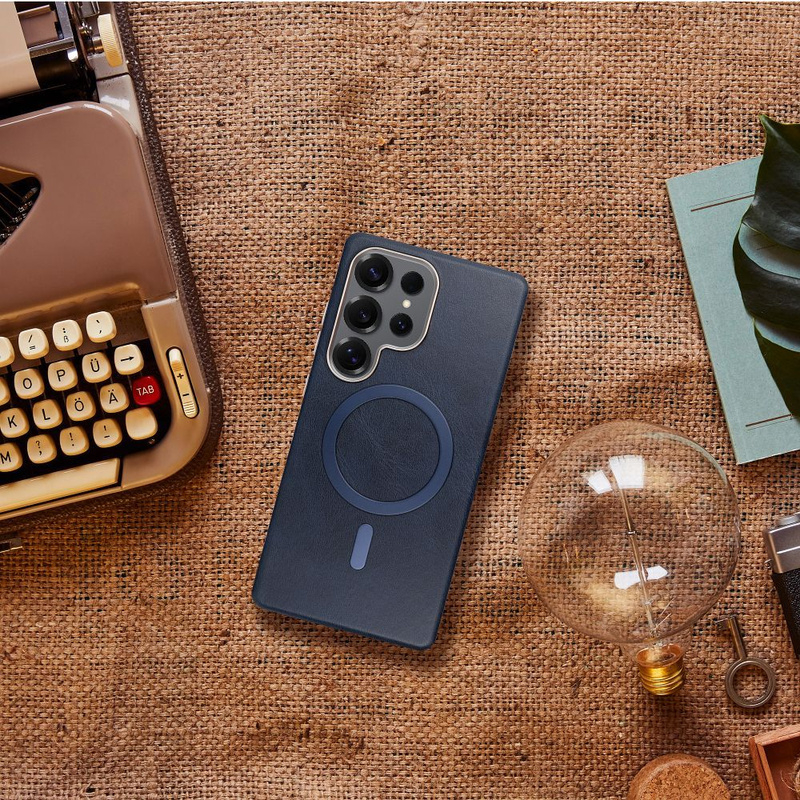 Futerał GENTLEMAN MAG COVER kompatybilny z MagSafe do SAMSUNG A26 granatowy