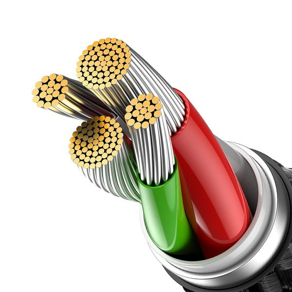 BASEUS kabel USB A do Apple Lightning 8-pin 2,4A Glimmer Series CADH000301 2m czarny