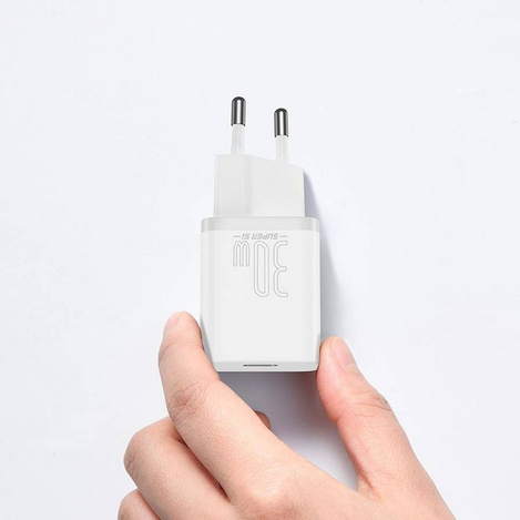 Baseus Super Si 1C fast wall charger USB Type C 30 W Power Delivery Quick Charge white (CCSUP-J02)