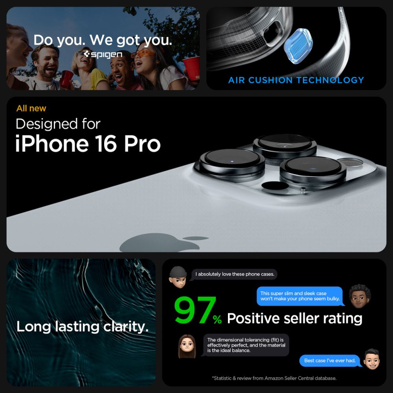 SPIGEN ULTRA HYBRID IPHONE 16 PRO CRYSTAL CLEAR