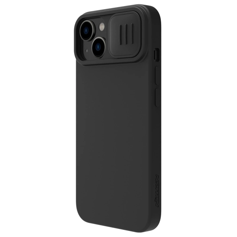 Nillkin CamShield Silky Silicone Case for iPhone 15 Plus with Camera Protector - Black