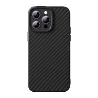 Armored case for iPhone 14 Pro compatible with MagSafe Baseus Synthetic Fiber tempered glass - black