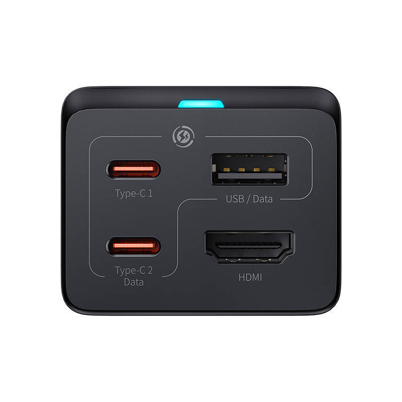Baseus GaN5 Pro wall charger 2xUSB-C + USB + HDMI, 67W (black)
