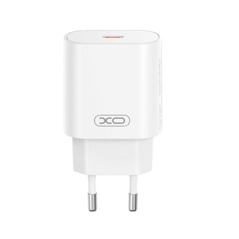 XO ładowarka sieciowa CE25 PD 25W 1x USB-C biała + kabel USB-C - Lightning