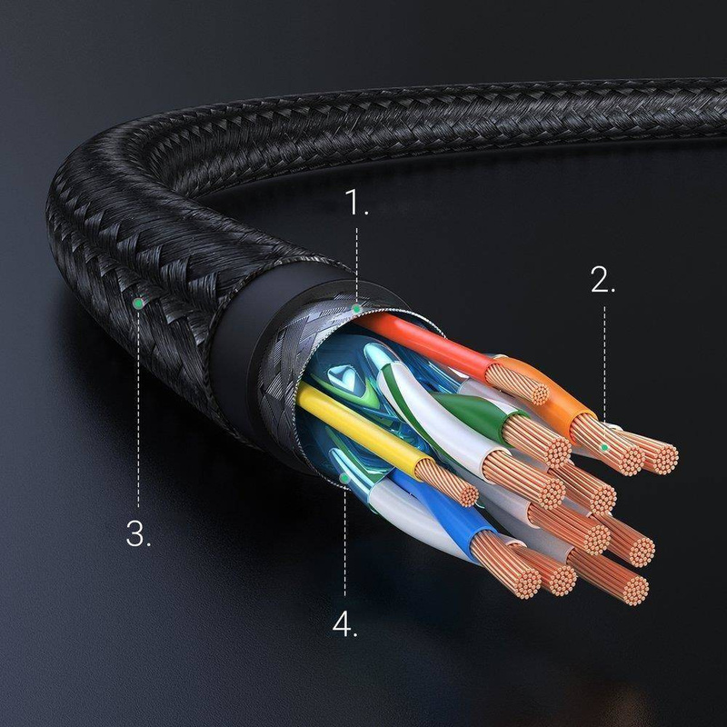 Ugreen kabel HDMI 2.0 - HDMI 2.0 4K 1m czarny (HD119 30999)