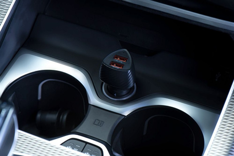 FORCELL CARBON ładowarka samochodowa USB QC 3.0 18W + USB QC 3.0 18W CC50-2A36W czarny (Total 36W)