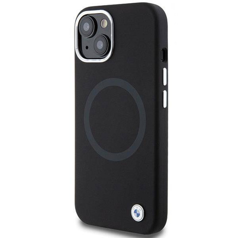BMW Signature Liquid Silicone MagSafe Hülle für iPhone 15 Plus – Schwarz