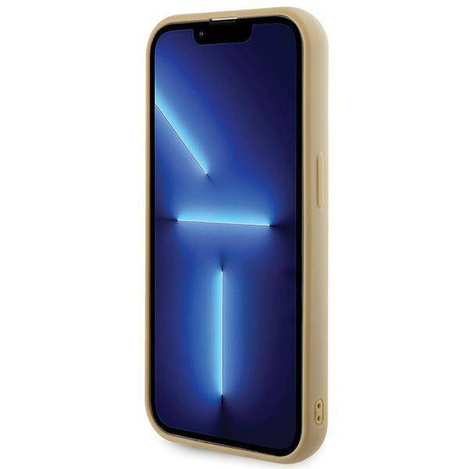 Guess Disco Metal Script Hülle für iPhone 15 Pro – Gold