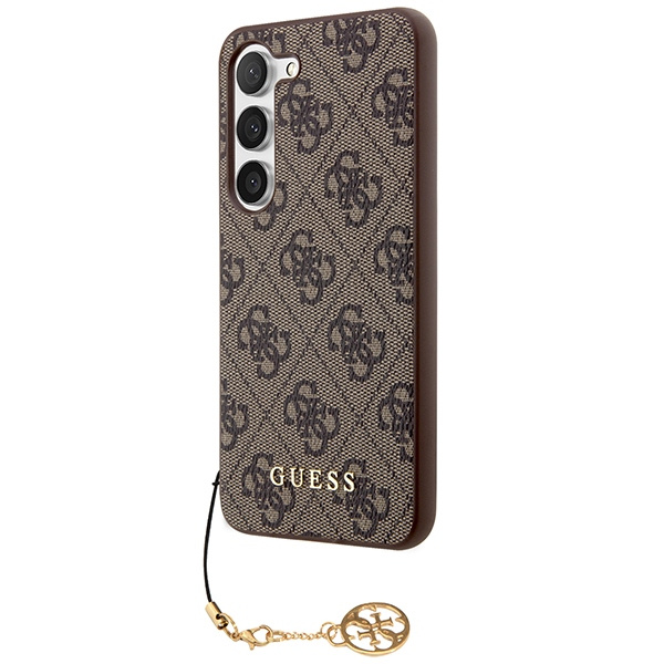 Guess 4G Charms Collection case for Samsung Galaxy S24 - brown