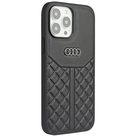 Audi Genuine Leather iPhone 13 Pro / 13 6.1" black/black hardcase AU-TPUPCIP13P-Q8/D1-BK