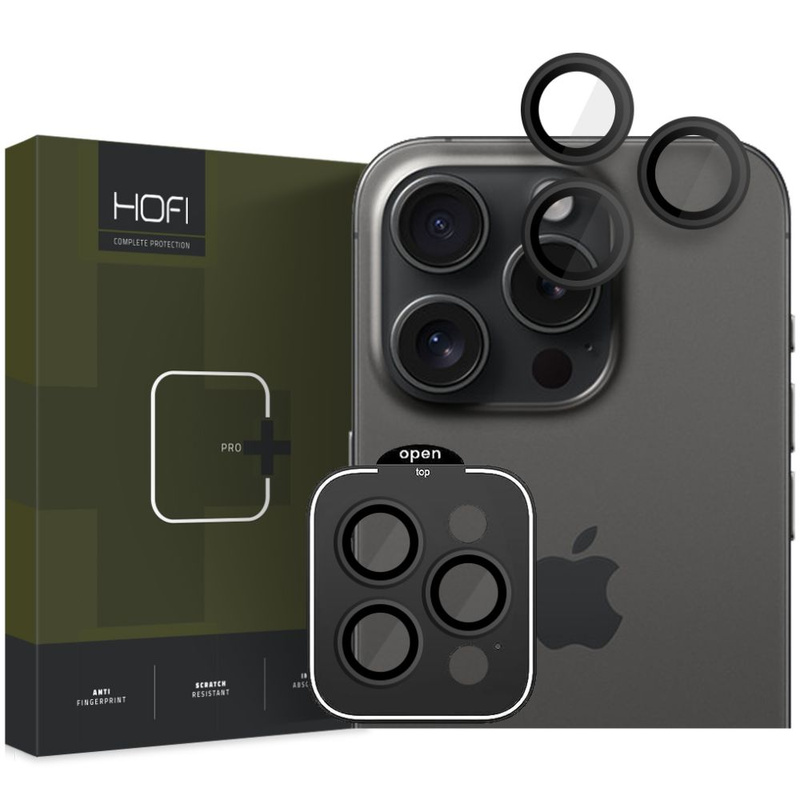 Kameraabdeckung APPLE IPHONE 15 PRO / 15 PRO MAX HOFI AluCam Pro+ schwarz