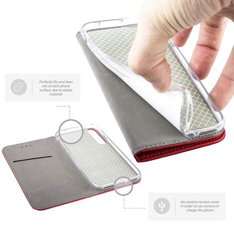 Etui XIAOMI REDMI NOTE 8T portfel z klapką Flip Magnet czerwone