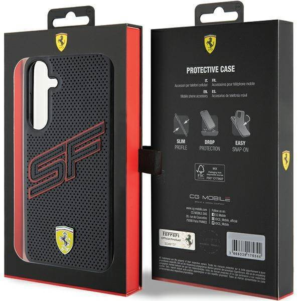 Oryginalne Etui FERRARI hardcase Big SF Perforated FEHCS24MPINK do Samsung Galaxy S24 Plus Czarny