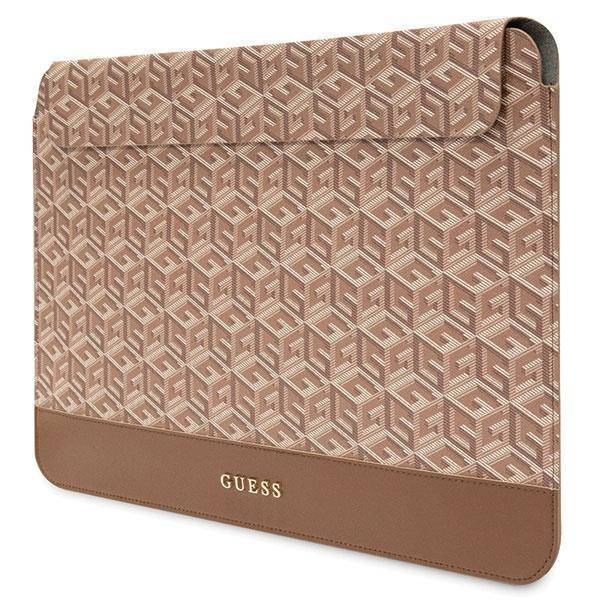 Guess GCube Stripes Tasche für einen 14-Zoll-Laptop – braun