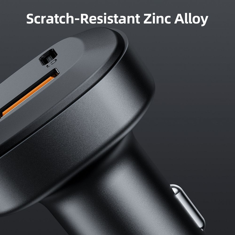 Acefast ładowarka samochodowa 66W 2x USB Typ C / USB, PPS, Power Delivery, Quick Charge 4.0, AFC, FCP, SCP czarny (B3 black)