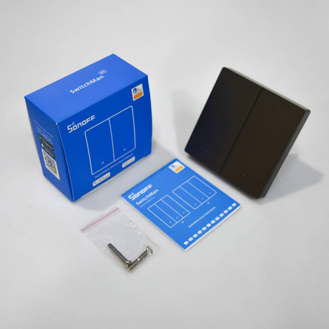 Sonoff Smart 2-Kanal WLAN Wandschalter schwarz (M5-2C-86)