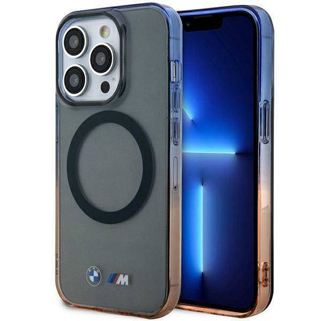 Hülle BMW BMHMP14XHTGE iPhone 14 Pro Max 6.7&quot; grau/grau Hardcase Gradient Bumper MagSafe