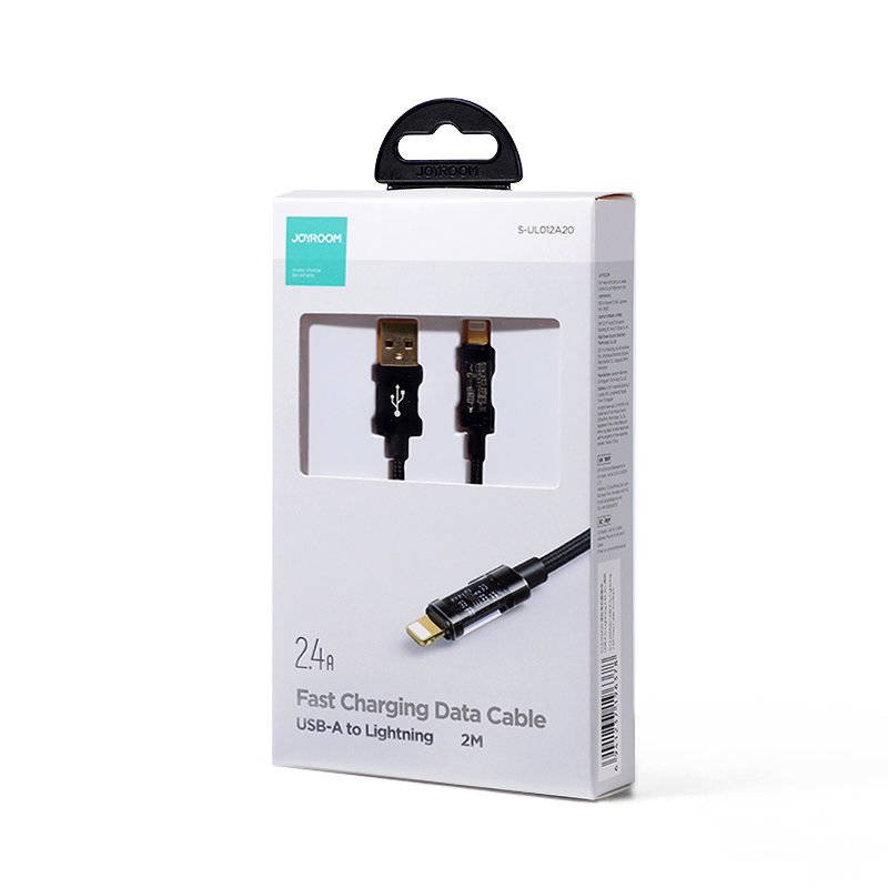 Joyroom USB Kabel - Lightning zum Aufladen / Datenübertragung 2,4A 20W 2m schwarz (S-UL012A20)