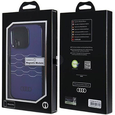 Audi IML MagSafe Case iPhone 14 Pro 6.1" niebieski/navy blue hardcase AU-IMLMIP14P-A6/D3-BE