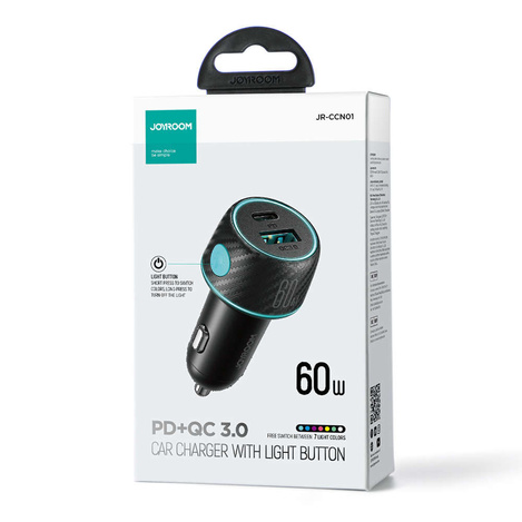 Autoladegerät 60W USB-C USB-A Joyroom JR-CCN01 | Schwarz