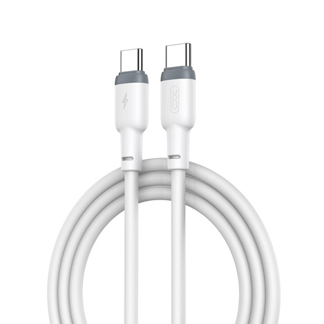 XO kabel NB208B PD USB-C - USB-C 1,0m 60W biały