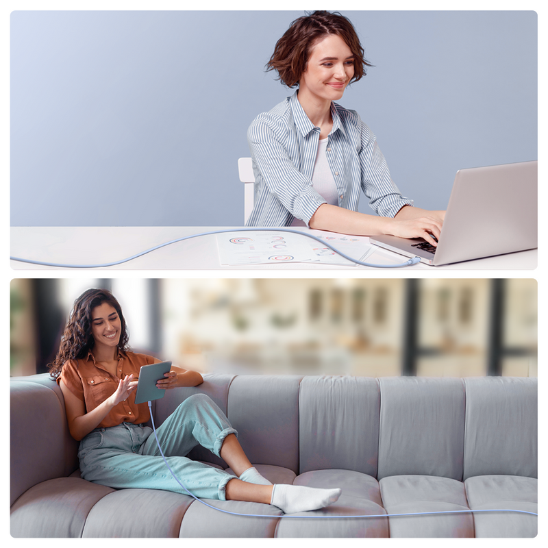 USB C – USB-C-Kabel 100 W 1,2 m Joyroom S-CC100A14 – Blau