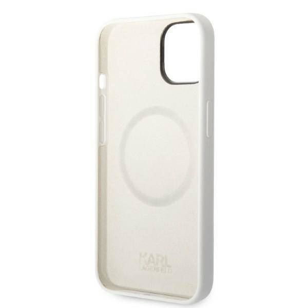 Karl Lagerfeld nakładka do iPhone 14 Plus 6,7" KLHMP14MSNCHBCH biała hard case Magsafe Silicone NFT Choupette