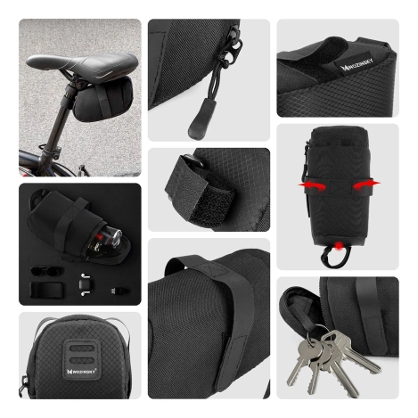Wozinsky torba rowerowa pod siodełko 0,6 L czarny (WBB8BK black)