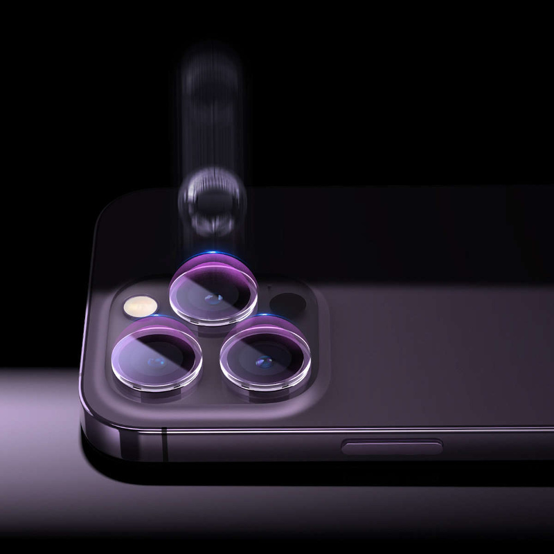 Kamera-Hartglas für iPhone 14 Pro / 14 Pro Max Baseus + Montageset