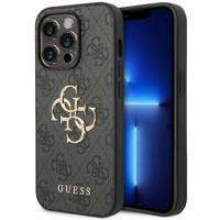 Guess 4G Big Metal Logo Hülle für iPhone 15 Pro Max – Grau