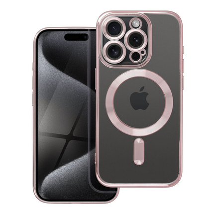 Futerał Electro Mag Cover kompatybilny z MagSafe do IPHONE 15 PRO złoty róż