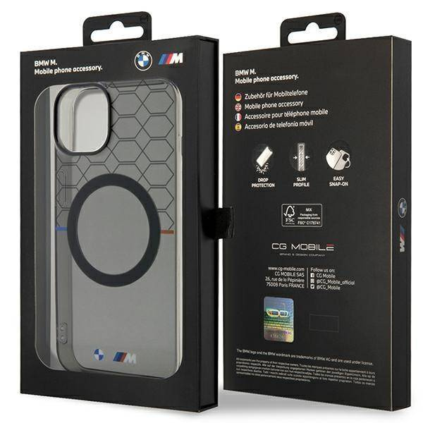 Case BMW BMHMP14SHGPK iPhone 14 6.1&quot; grey/grey Pattern MagSafe