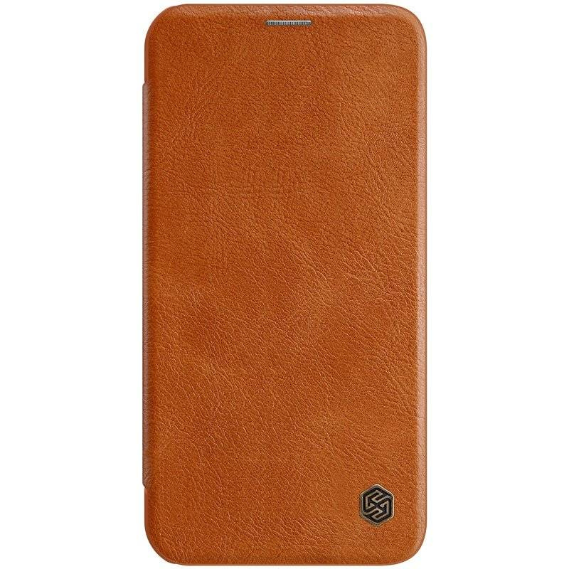 Nillkin Qin skórzana kabura etui iPhone 12 Pro Max brązowy
