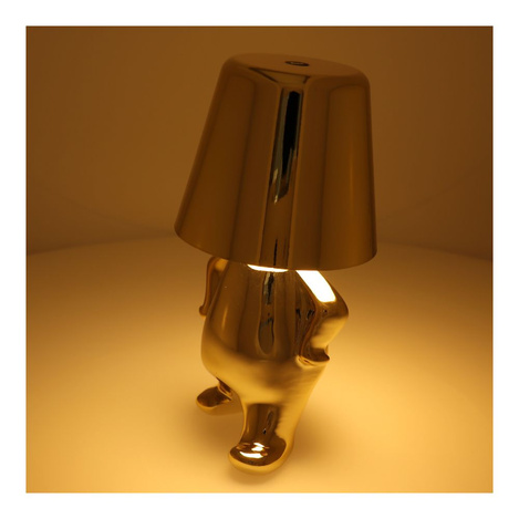 Lampka nocna GOLD MAN Art Deco stojący (wzór 1) MLTL