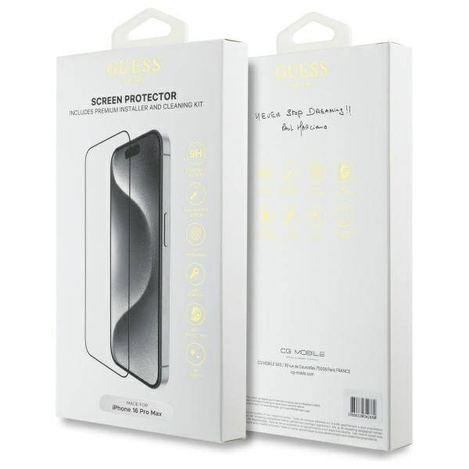 Szkło hartowane Guess Screen Protector 2.5D Outline na iPhone 16 Pro Max