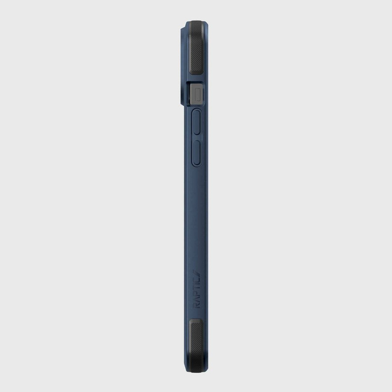 Raptic X-Doria Secure Case iPhone 14 mit gepanzerter blauer MagSafe-Hülle