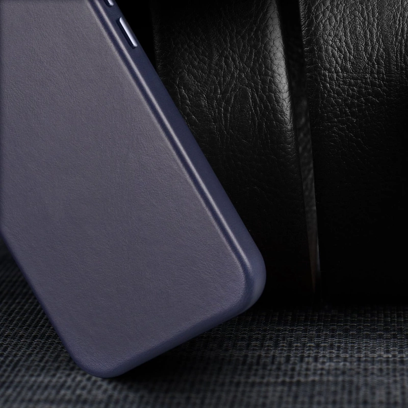 Dux Ducis Naples case for iPhone 14 Plus magnetic leather case MagSafe blue